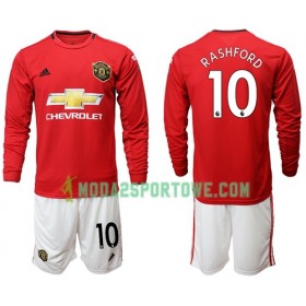 Koszulka Manchester United Rashford 10 Dziecięcy Domowe Stroje Piłkarskie 2019/20 Długi Rękaw